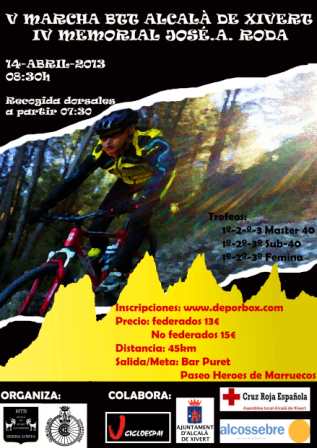 V marcha BTT Alcocebre Alcala de Xivert